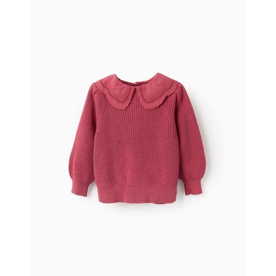 Pull en Maille avec Col en Broderie Anglaise ZIPPY