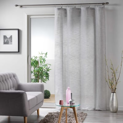 Voilage anneaux 140x240cm Milza gris EDEN