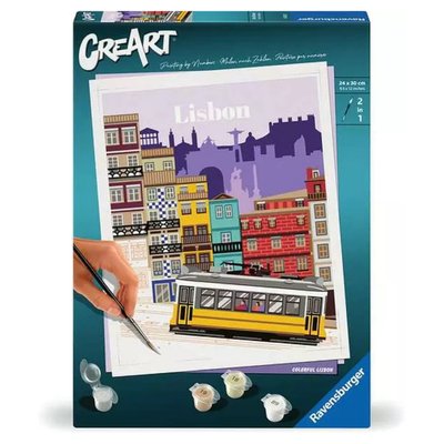 CreArt - 24x30 cm Peinture au numero Lisbon RAVENSBURGER