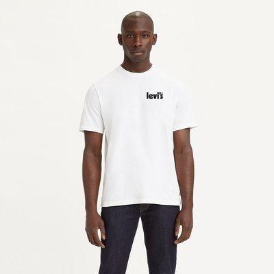 Logo Print Cotton T-Shirt with Short Sleeves and Crew Neck LEVI'S