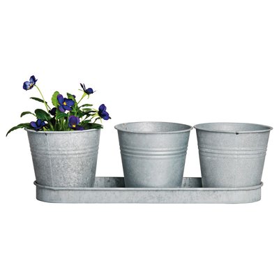 Set 3 pots de fleur en zinc ESSCHERT DESIGN