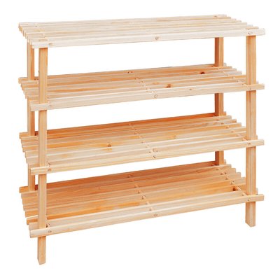 4-Tier Shoe Rack in Wood SO'HOME