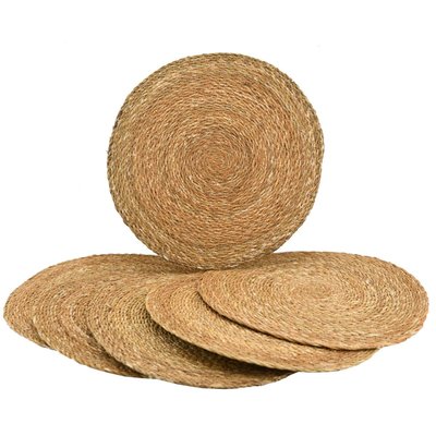 Set de table ronds en jonc naturel Zoho (Lot de 6) AUBRY GASPARD
