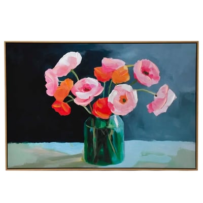Tableau sur toile bouquet de fleurs 90x3x60cm WADIGA