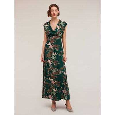 Robe longue à motif Art déco en tissu fluide MOTIVI