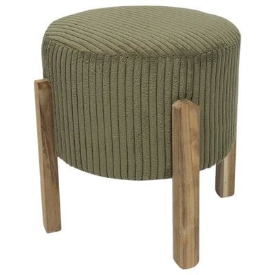 Tabouret Côtelé Vert DECORATIE
