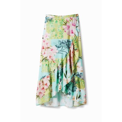 Jupe midi patchwork floral DESIGUAL