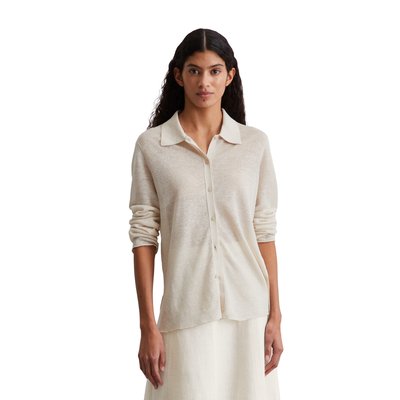 Cardigan slim en pur lin MARC O'POLO