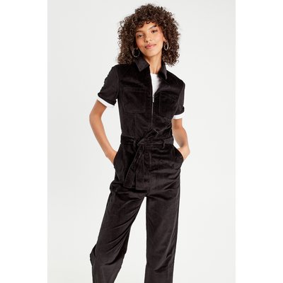 Pantalon en velours noir femme shop