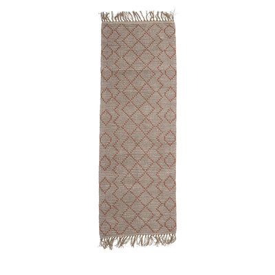 Tapis de couloir à motifs et franges en jute - Abriella BLOOMINGVILLE