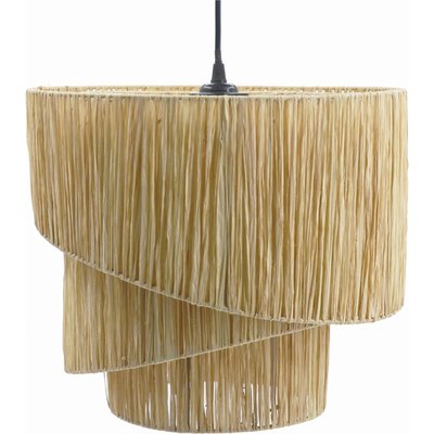 Suspension en raphia naturel esprit bohème pour salon ou chambre RECOLLECTION