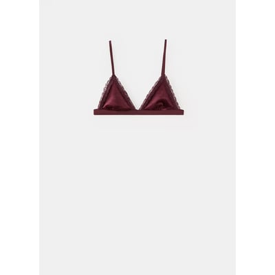 Soutien-gorge satiné dentelle MANGO TEEN