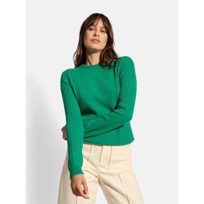 Pull Col Rond Menthe Avana JUST CASHMERE