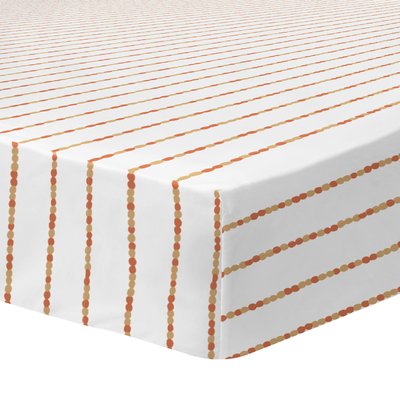 Drap-housse imprimé 100% coton, DÉCO VÉGÉTALE MATT ET ROSE