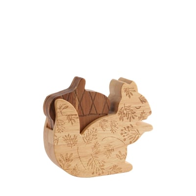 Sous-verre en bois écureuil/support, lot de 4 NEXT