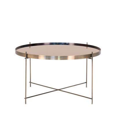 Table basse en verre et métal ø70xh40cm - VENEZIA HOUSE NORDIC