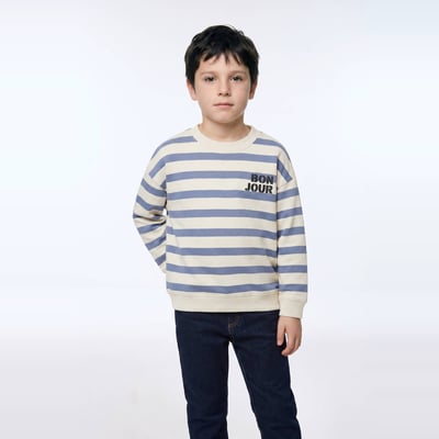 Sweat imprimé en coton BIO GOTS MONOPRIX