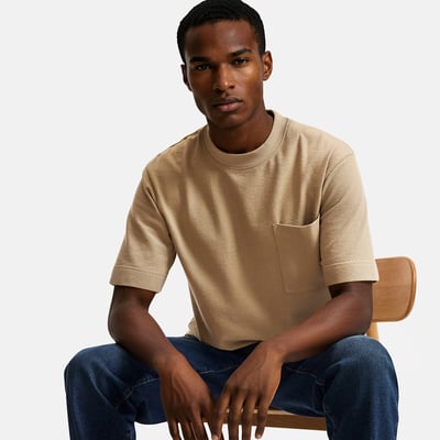 T-shirt col rond manches courtes LA REDOUTE COLLECTIONS