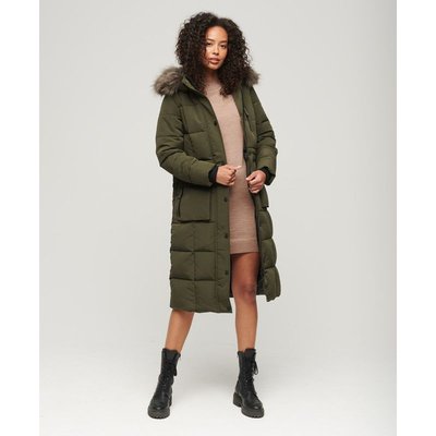 Manteau long bordé de imitation fourrure Everest SUPERDRY