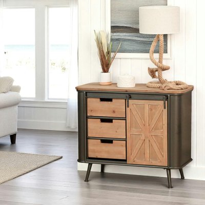 Petit buffet salon porte coulissante CAIRNS PIER IMPORT
