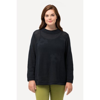 Pull, maille ajourée, col rond ULLA POPKEN