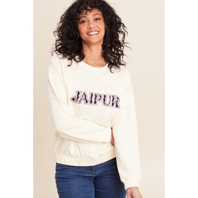 Sweat col rond broderie manches longues BREAL