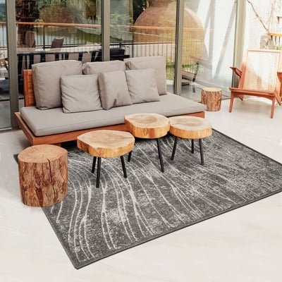 Tapis moderne salon    DEHORS-DEDANS ONDES THE DECO FACTORY