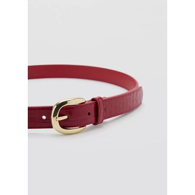 Ceinture imitation crocodile avec boucle métallique MANGO