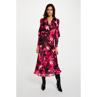 Robe voile col v MORGAN