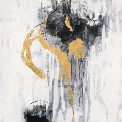 Tableau abstrait Pluie dorée HEXOA