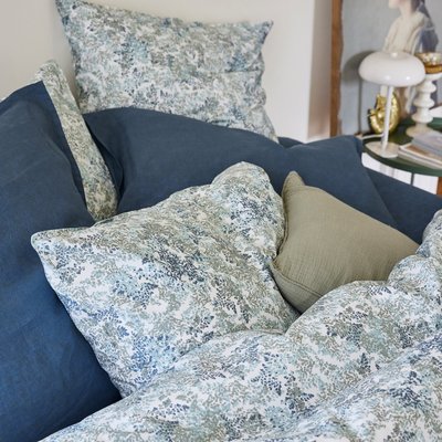 Taie d'oreiller en percale de coton, BRUME BLANC CERISE