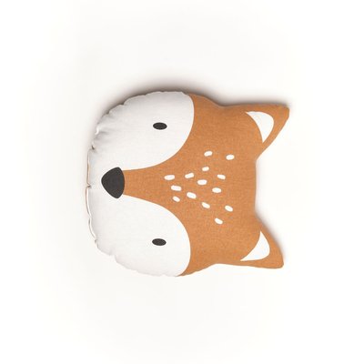 Coussin imprimé animalier coton FUNNY RENARD TODAY