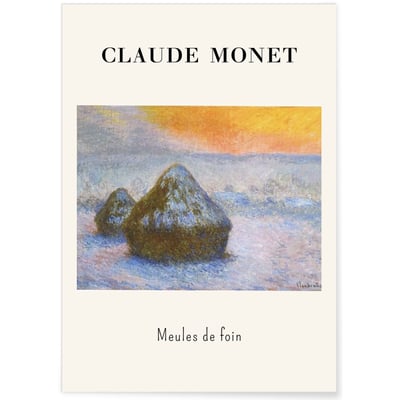 Affiche Claude Monet - Meules de Foin L'AFFICHERIE