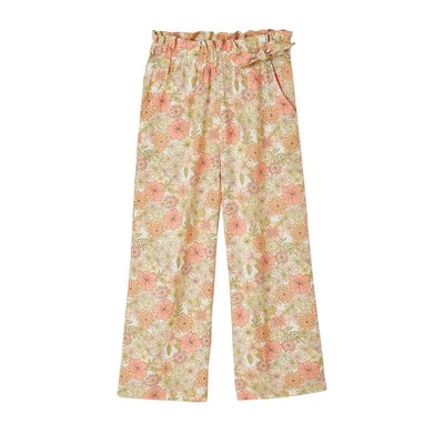 Pantalon large motifs fleurs VERTBAUDET