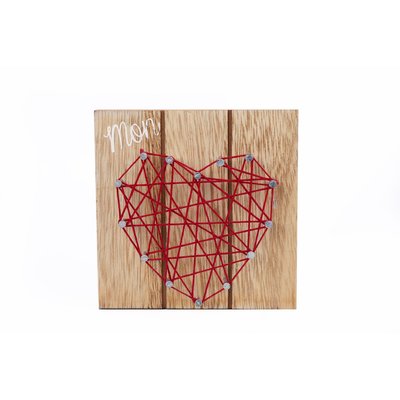 Tableau motif cœur - 10 x 10 cm HEART OF THE HOME