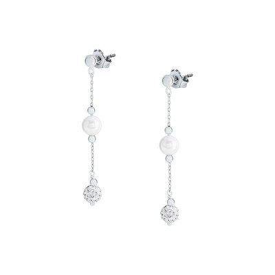 Boucles d'oreilles en argent 925 et perle synthétique CLEOR