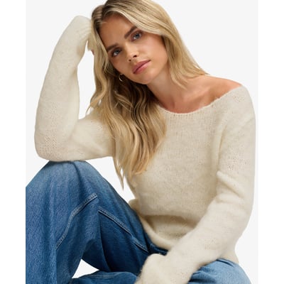 Pull Encolure Bateau Coupe Décontractée SUPERDRY