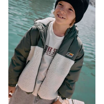 Blouson à capuche avec détails en sherpa TAPE A L'OEIL