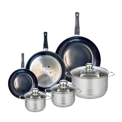 3 poêles 20/28/32cm + 3 faitouts 14/16/24cm PRIMA BRILLANT ELO