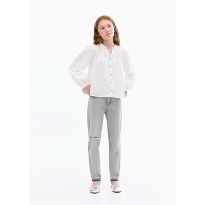 Jean mom-fit déchirures décoratives MANGO KIDS