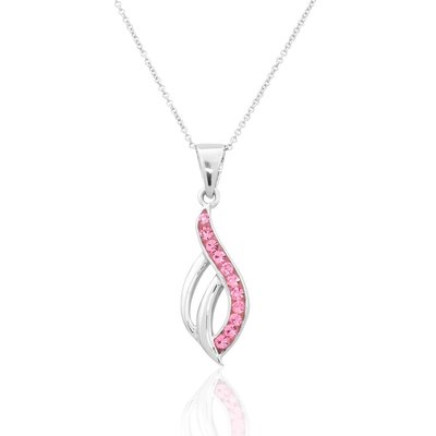Collier en argent 925 et cristal CLEOR