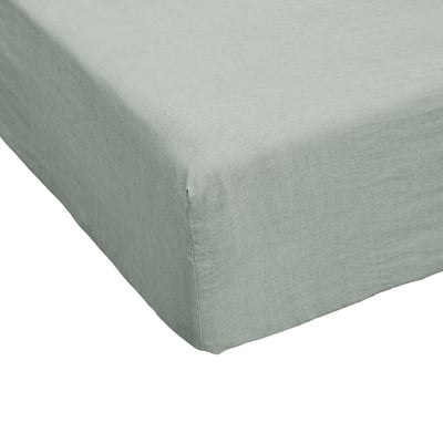 Drap housse en Lin Français avec bonnet 30 cm EDEN