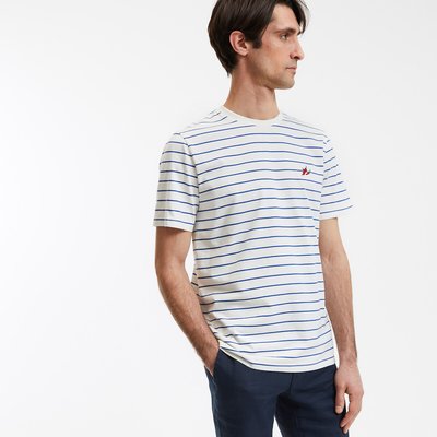 T-shirt col rond manches courtes brodé LA REDOUTE COLLECTIONS