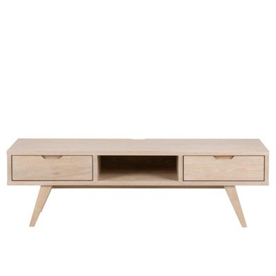 Meuble TV scandinave en chêne blanchi - ALISIA HELLIN, DEPUIS 1862