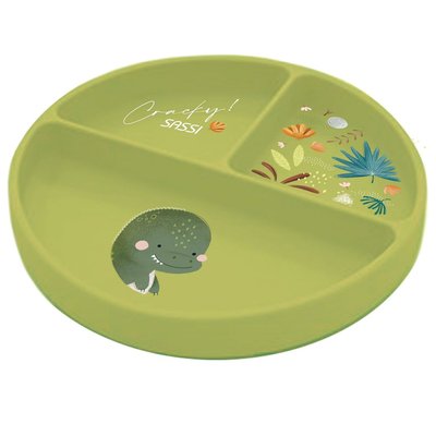 Assiette en silicone Cracky le dinosaure SASSI JUNIOR