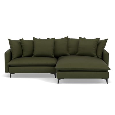 Canapé d'angle réversible tissu texturé, MADISON LISA DESIGN