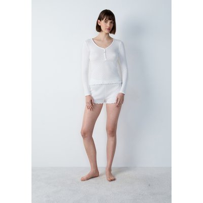 T-shirt manches longues en coton en pointelle POLLIN ETAM