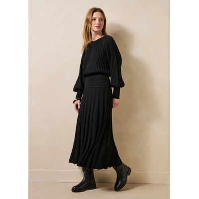 Jupe midi plissée en maille LA FEE MARABOUTEE