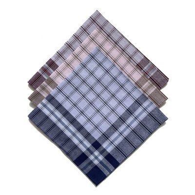 Lot de 12 mouchoirs homme Rouen 50x50  100% coton DECORATIE