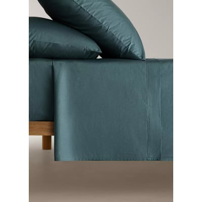 Drap plat percale de coton 200 fils lit 135/140 cm MANGO HOME